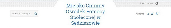 Miejsko-Gminny Ośrodek Pomocy Społecznej w Sędziszowie - www.opiekaspoleczna.sedziszow.pl